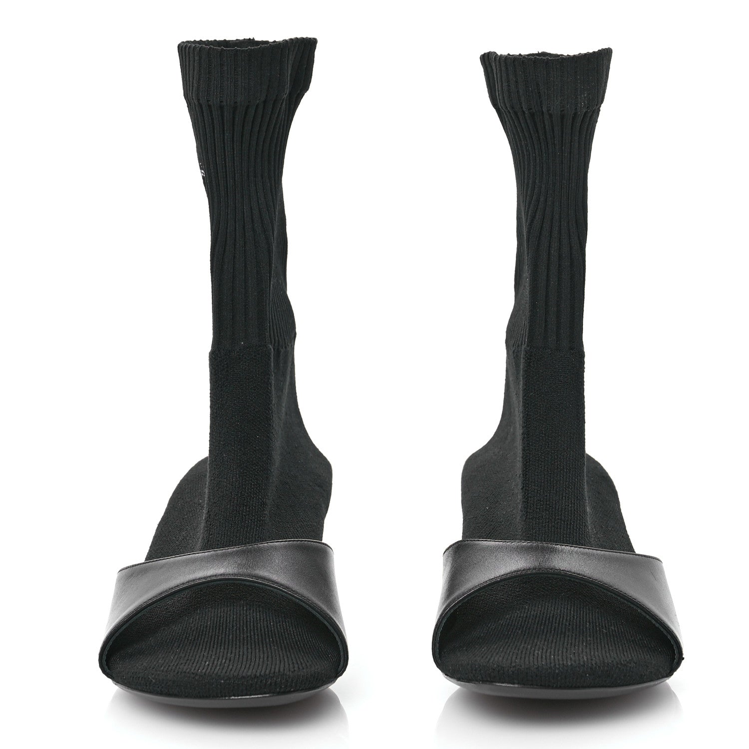 Balenciaga Calfskin Knit Sock Bootie 37 Black 2 of 7