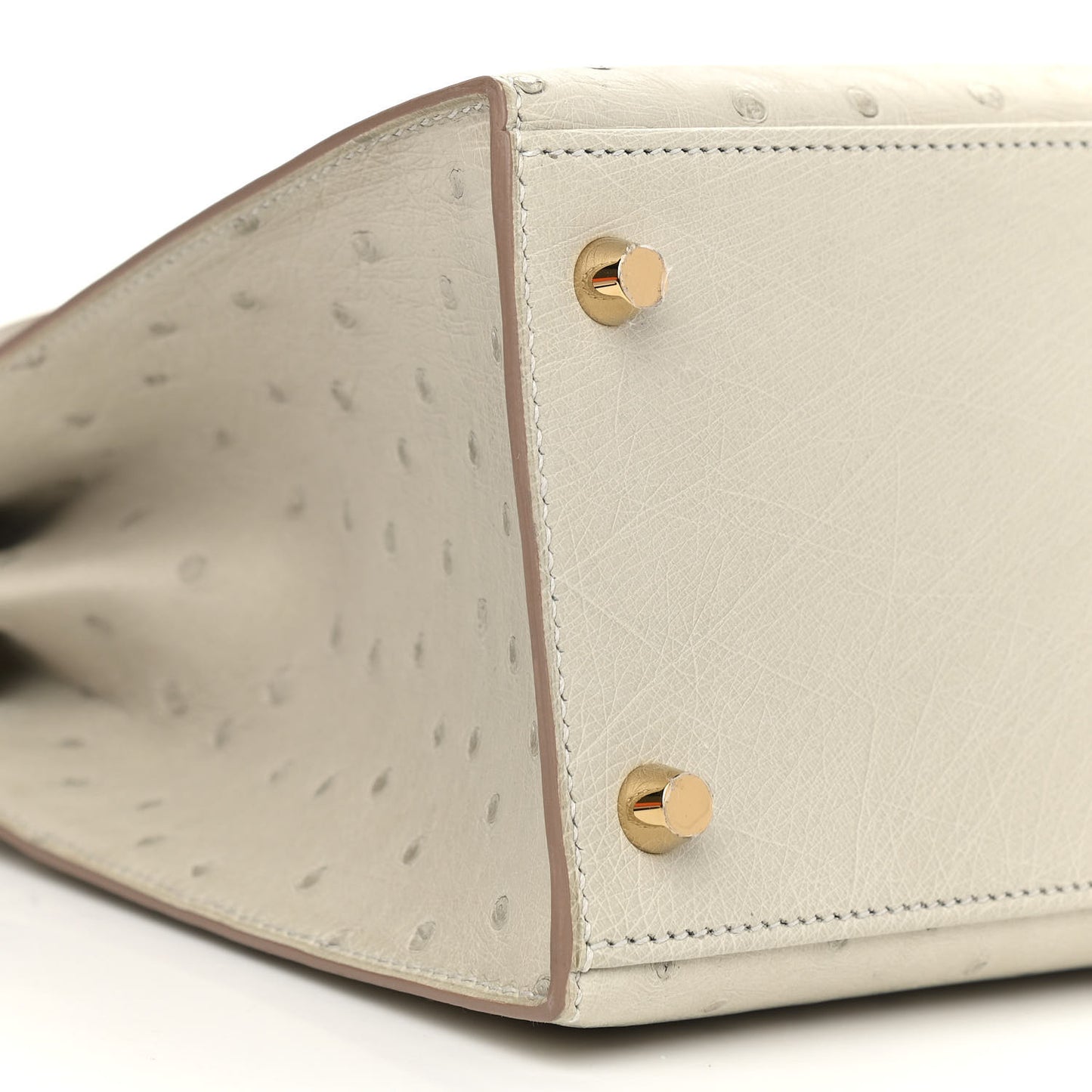 Ostrich Kelly Sellier 28 Gris Perle