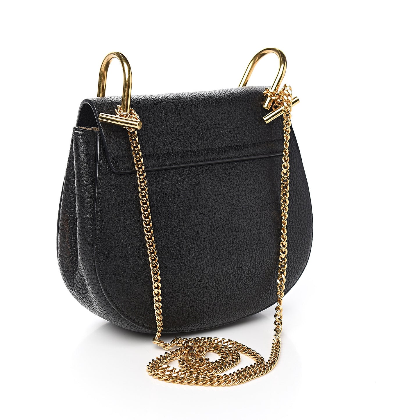 Grained Lambskin Mini Drew Shoulder Bag Black