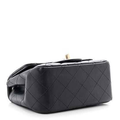 Chanel Lambskin Quilted Mini Square Flap Navy 4 of 10