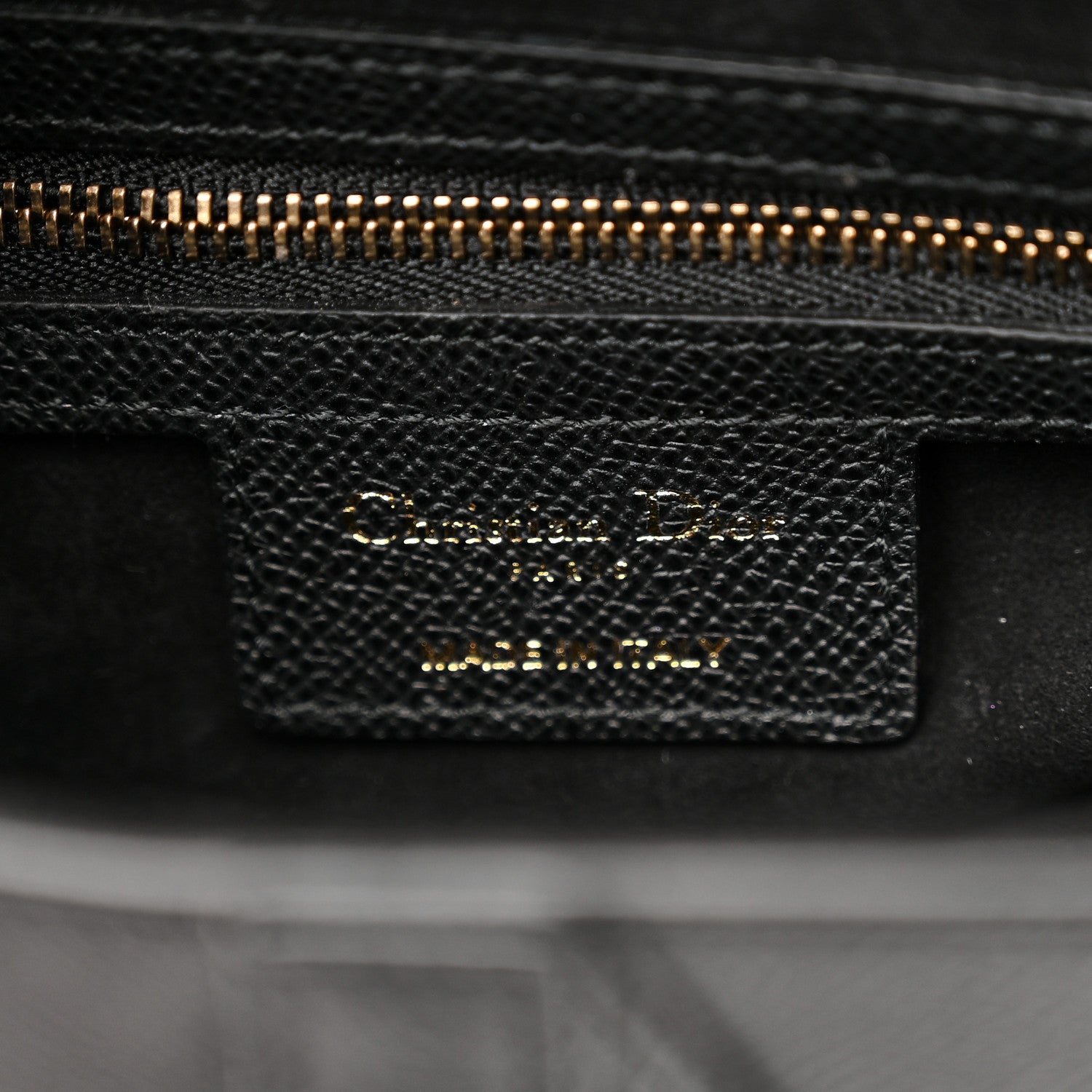 Christian Dior Grained Calfskin Saddle Bag With Strap Black 6 of 10