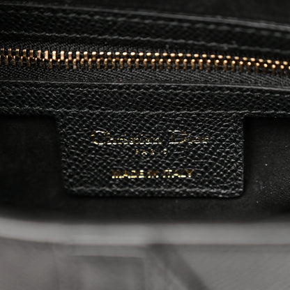 Christian Dior Grained Calfskin Saddle Bag With Strap Black 6 of 10