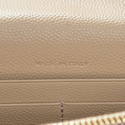 Saint Laurent Grain De Poudre Matelasse Chevron Monogram Envelope Chain Wallet Nude Powder 6 of 10