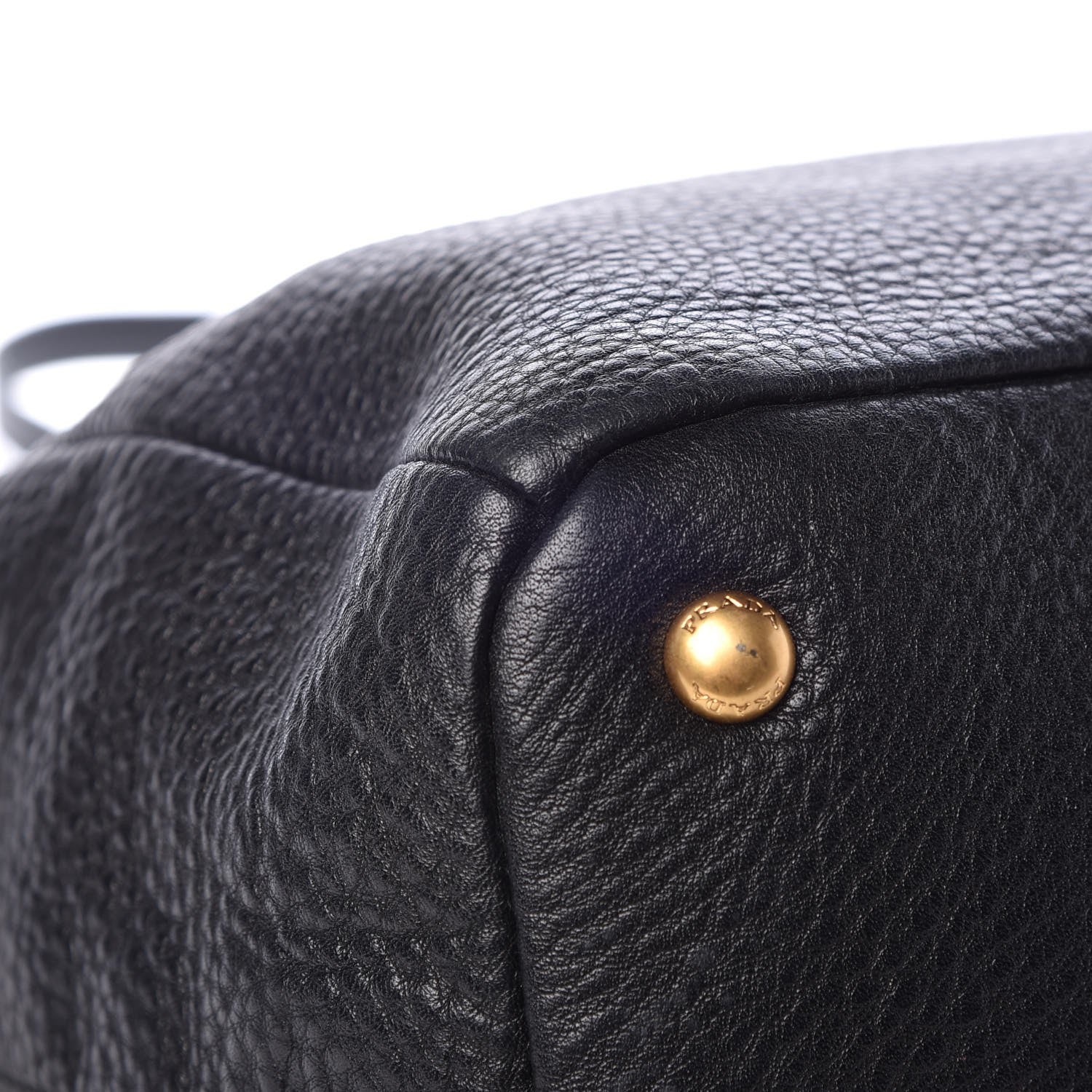Prada Vitello Daino Tote Black 9 of 14