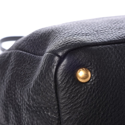 Prada Vitello Daino Tote Black 9 of 14