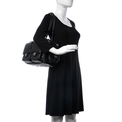 Chanel Calfskin Quilted Large Cambon Multipocket Reporter Black 2 of 8