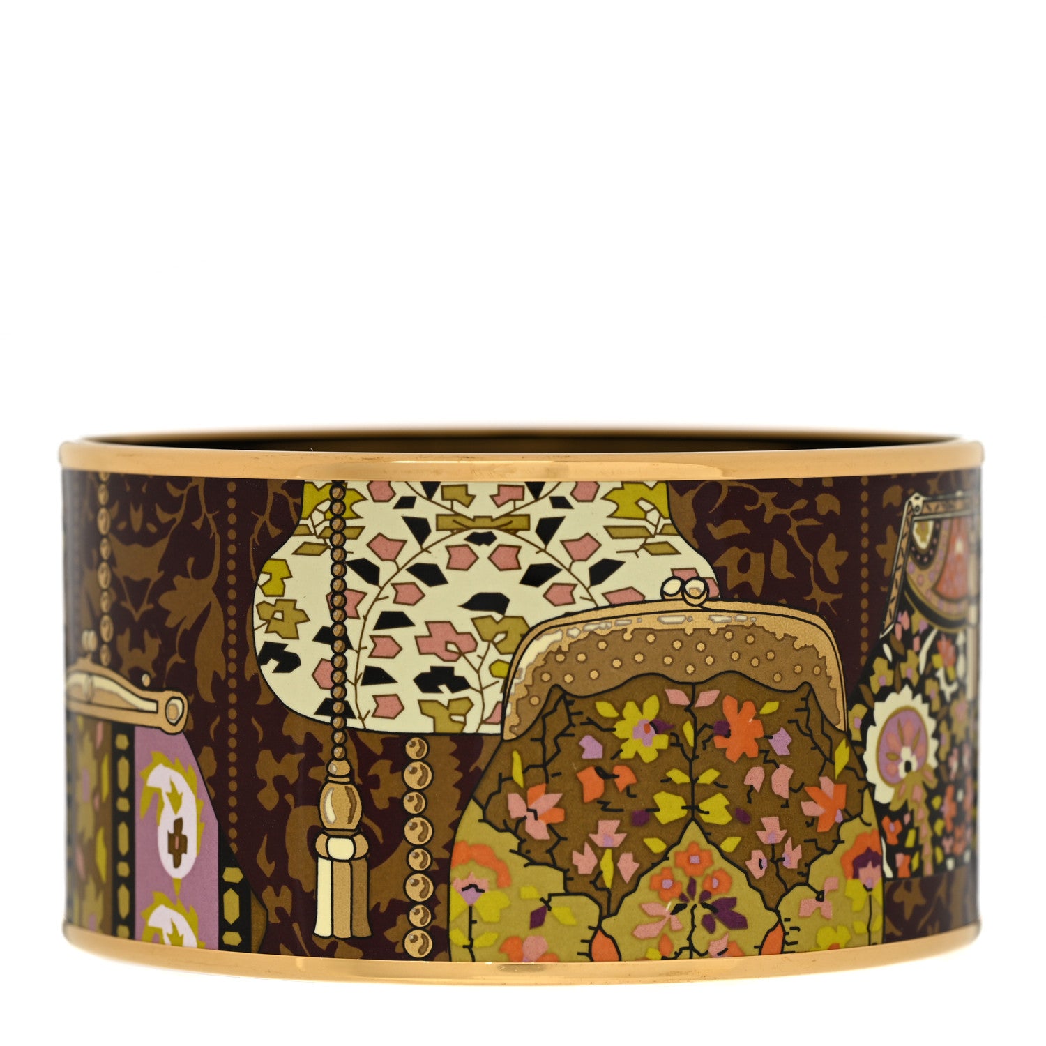 Hermes Enamel Printed Cachemire de Tamara Extra Wide Bracelet 3 of 6