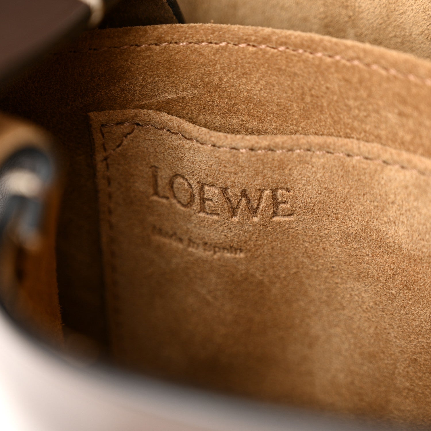 Loewe Calfskin Small Gate Crossbody Bag Oxblood Tan Taupe 6 of 9