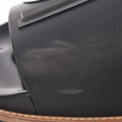 Fendi Rubber Raised Logo Slide Sandals 10 Black 12 of 12