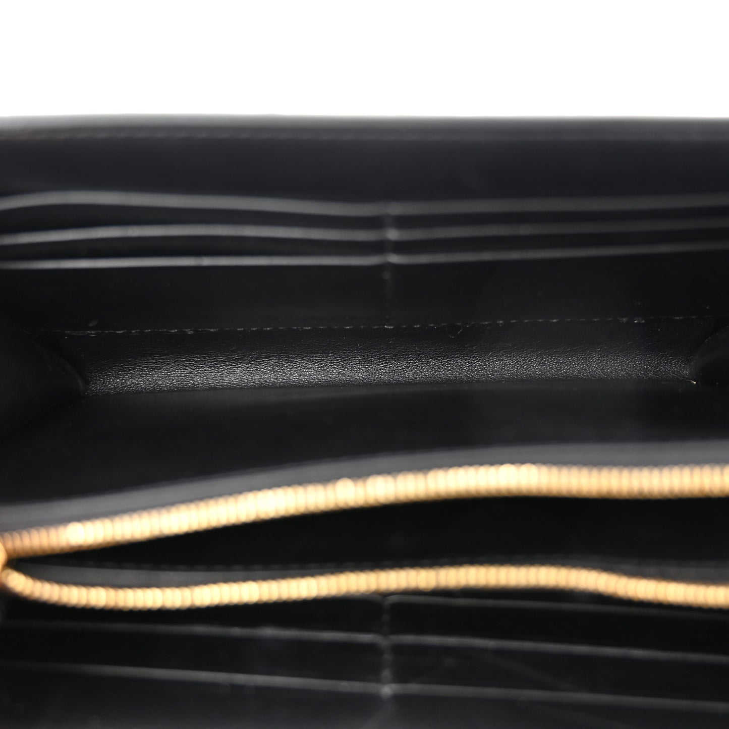 Shiny Calfskin Crocodile Embossed B Continental Chain Bag Black