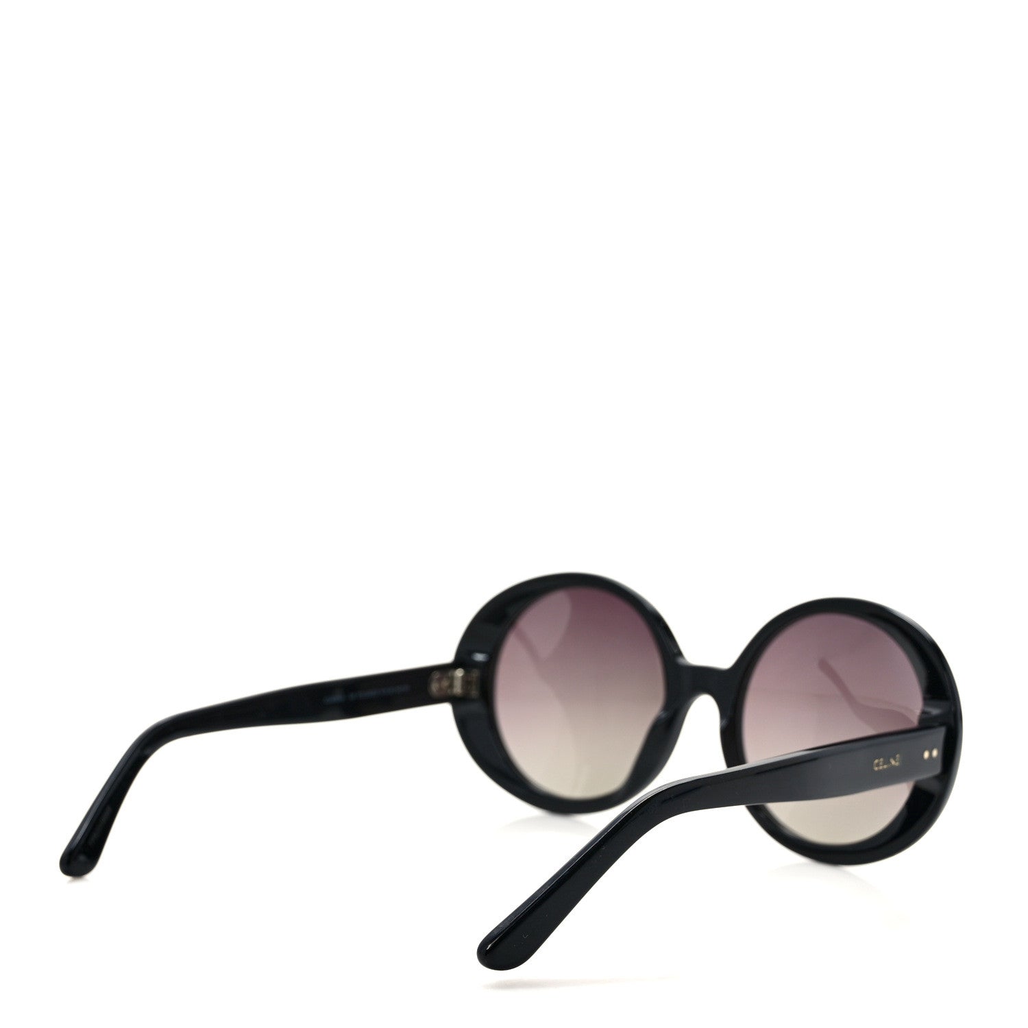 Celine Acetate Polarized Oval Sunglasses CL 400651 Black 4 of 6