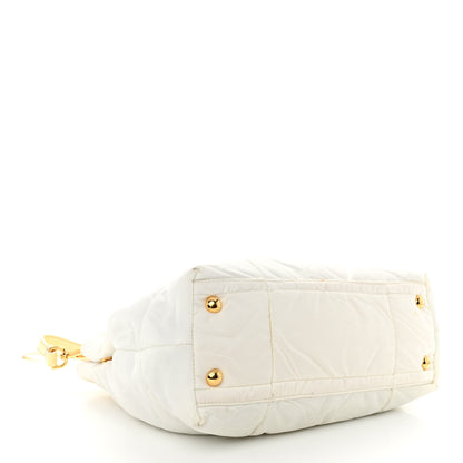 Prada Crispy Nylon Shopping Tote Bianco 4 of 12