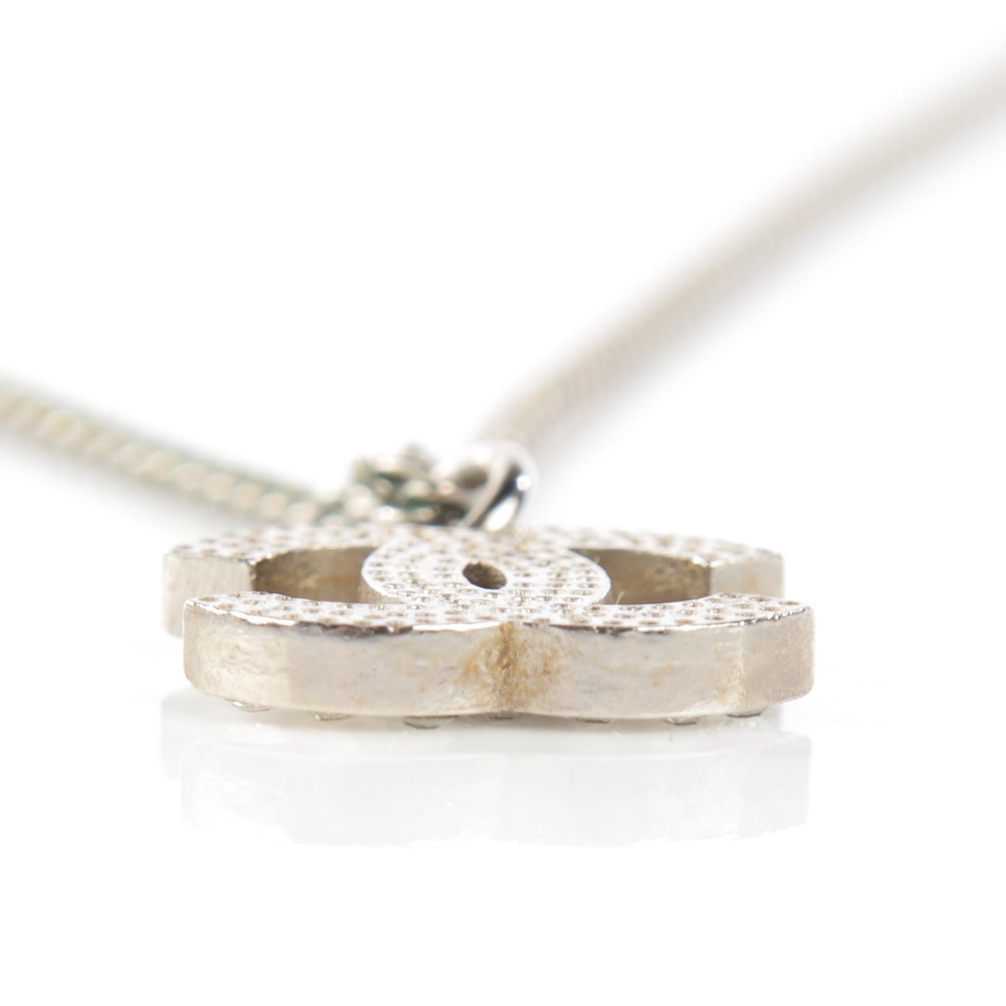 Crystal Timeless CC Necklace Silver