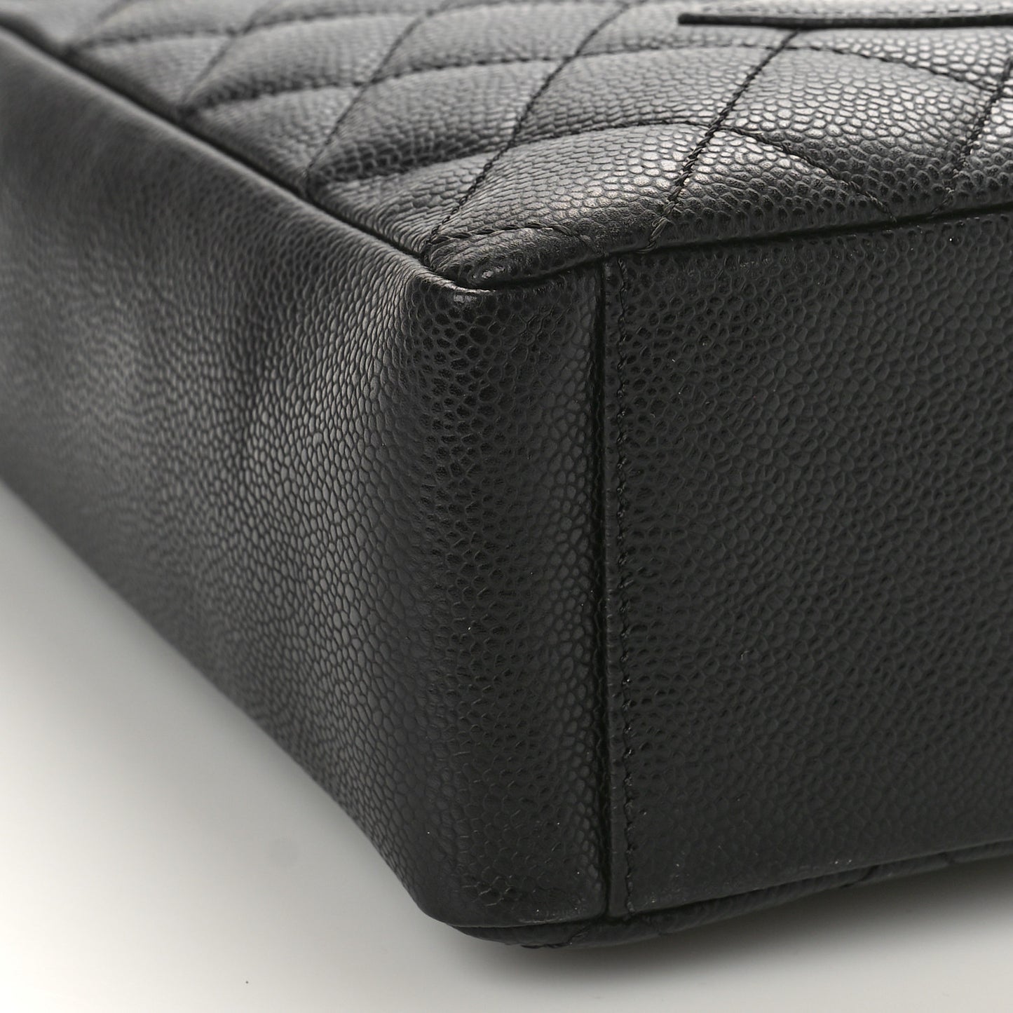 Caviar Quilted Petit Shopping Tote PST Black