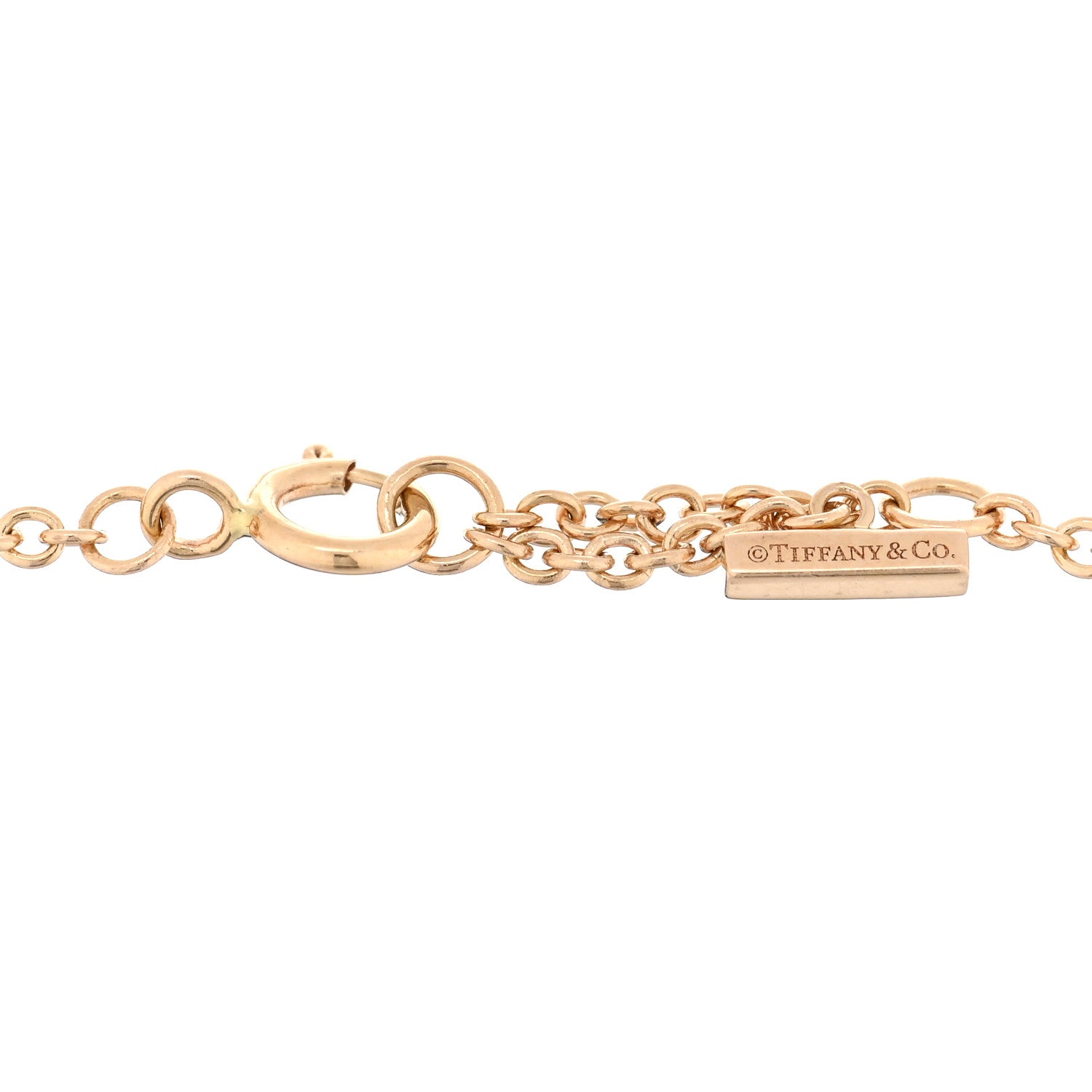 Tiffany 18K Rose Gold Diamond T Heart Bracelet 3 of 3