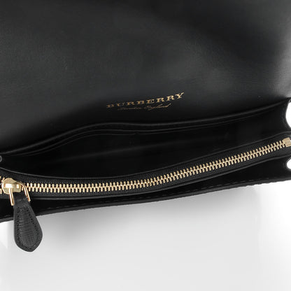 Burberry House Check Bridle Calfskin Small Buckle Bag Black 6 of 9