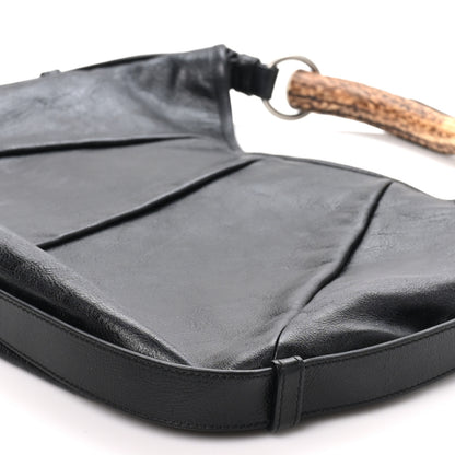 Saint Laurent Buffalo Horn Mombasa Hobo Black 9 of 9