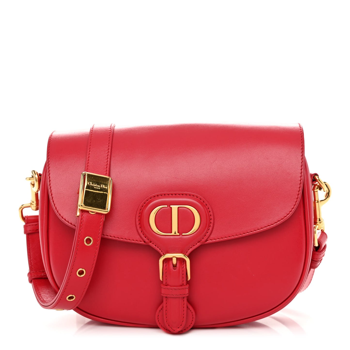 Box Calfskin Medium Bobby Flap Raspberry