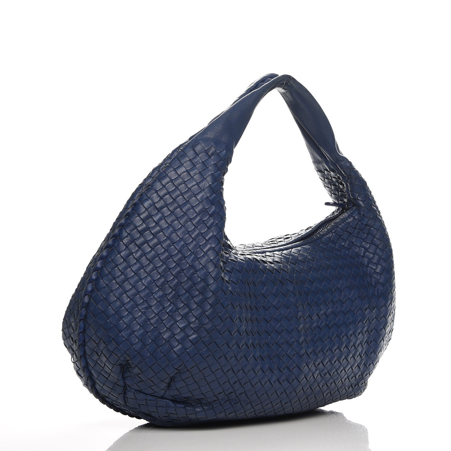 Bottega Veneta Nappa Intrecciato Large Veneta Hobo Baltic Blue 3 of 7