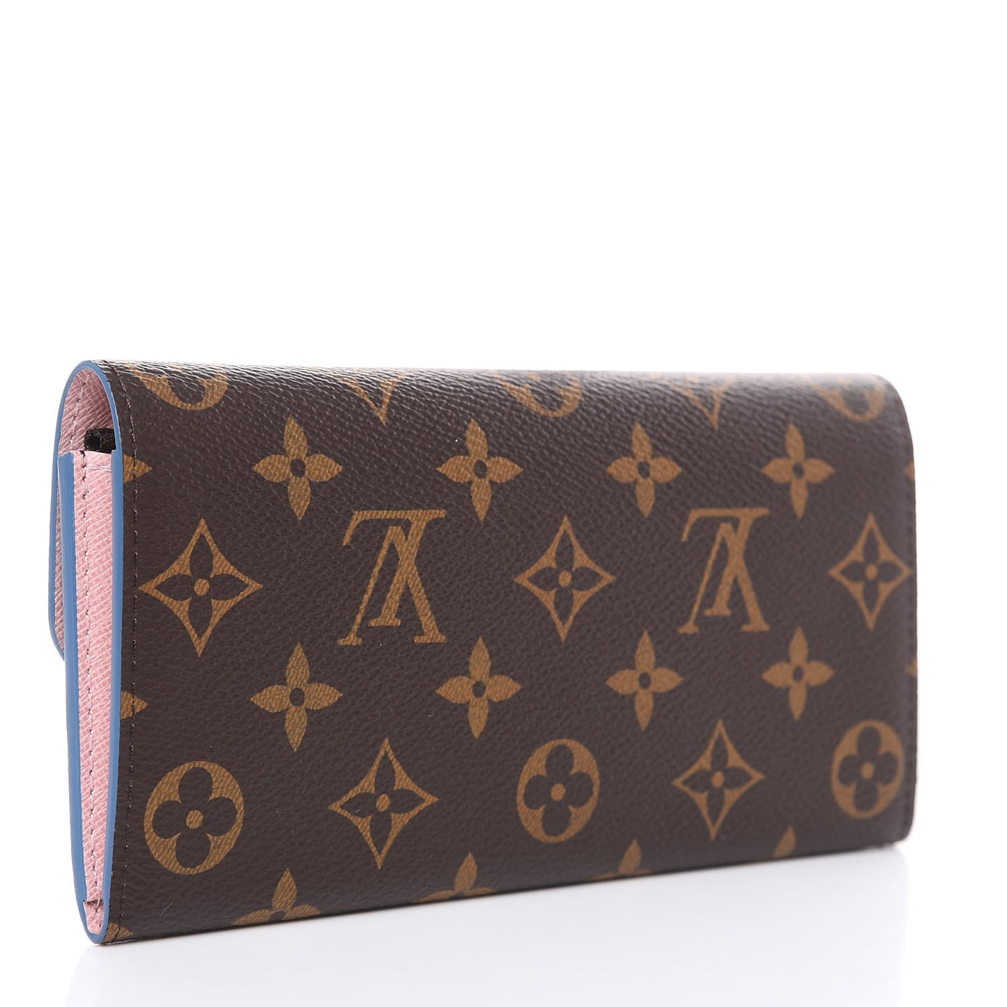 Monogram Bloom Flower Emilie Wallet Blue Jean
