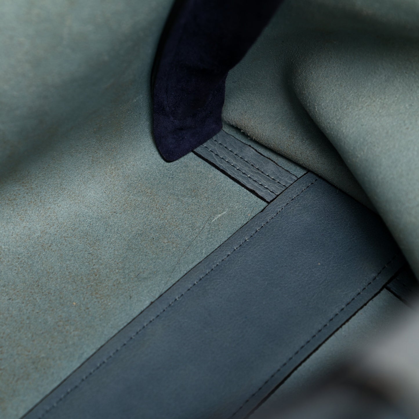 Smooth Calfskin Medium Milo Shopping Tote Cloudy Blue