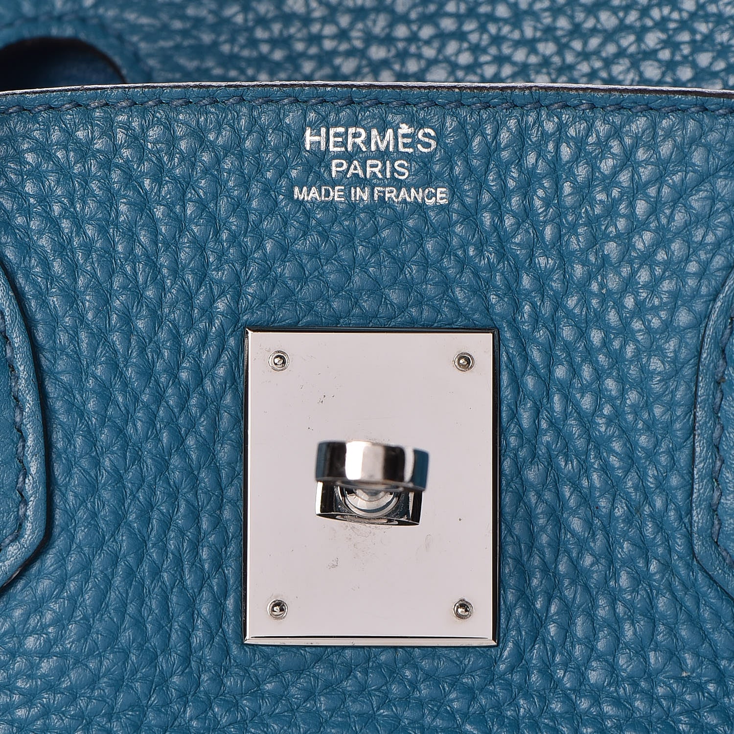 Hermes Taurillon Clemence Birkin 30 Bleu Izmir 18 of 34