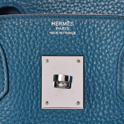 Hermes Taurillon Clemence Birkin 30 Bleu Izmir 18 of 34