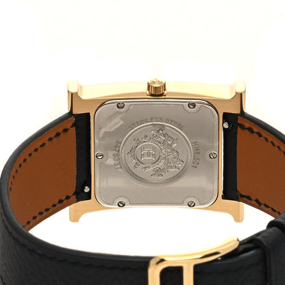 Hermes Stainless Steel Epsom 26mm Heure H Hour Quartz Watch Noir 4 of 5