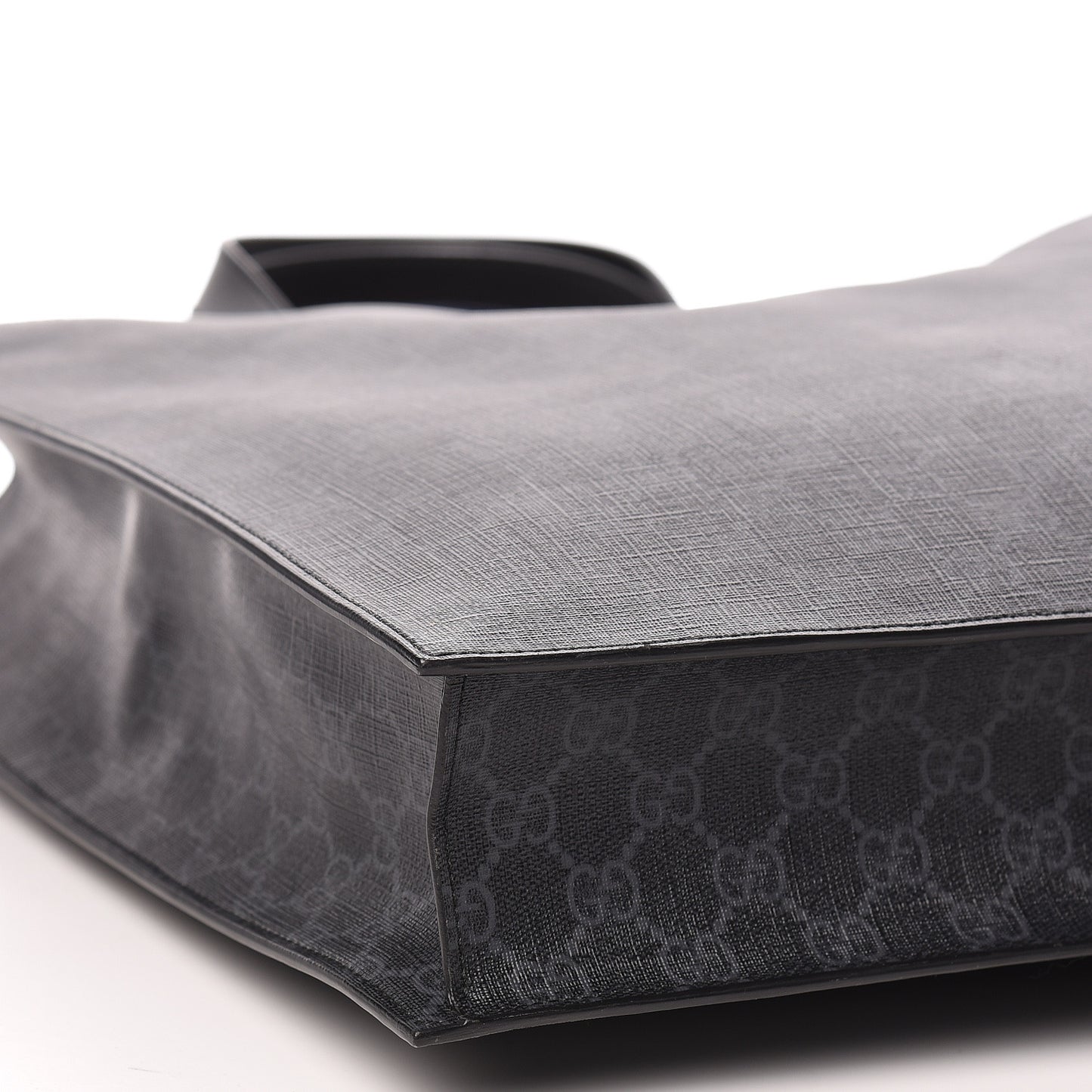 Soft GG Supreme Monogram Appia Calfskin Web Vertical Tote Black