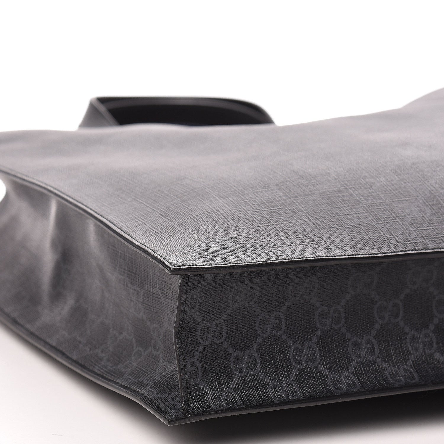 Gucci Soft GG Supreme Monogram Appia Calfskin Web Vertical Tote Black 8 of 10