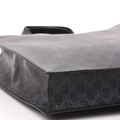 Gucci Soft GG Supreme Monogram Appia Calfskin Web Vertical Tote Black 8 of 10