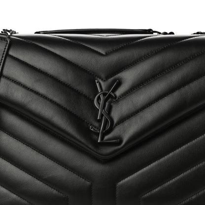 Saint Laurent Calfskin Y Quilted Monogram Medium Loulou Chain Satchel Black 7 of 11