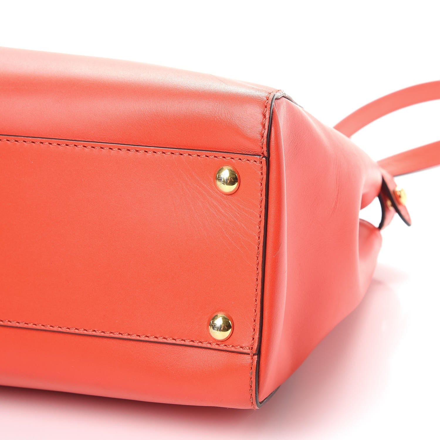 Fendi Vitello Morgan Fabric Jacquard Pequin Medium Peekaboo Iconic Satchel Papavero Tobacco Black 16 of 16