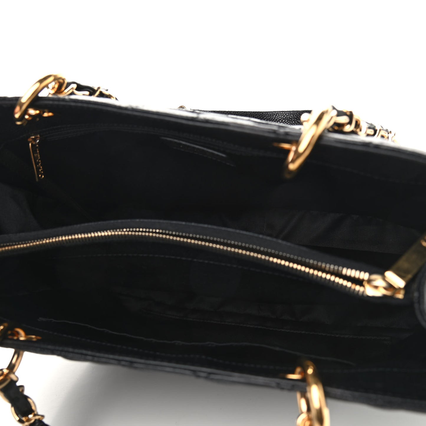 Caviar Quilted Grand Shopping Tote GST Black