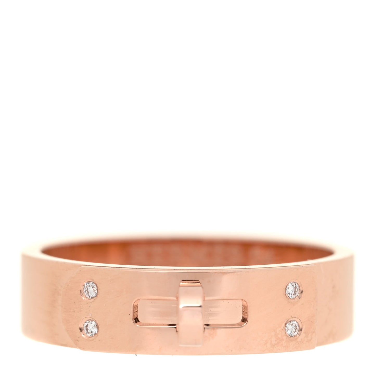 18K Rose Gold Diamond PM Kelly Ring 54 7