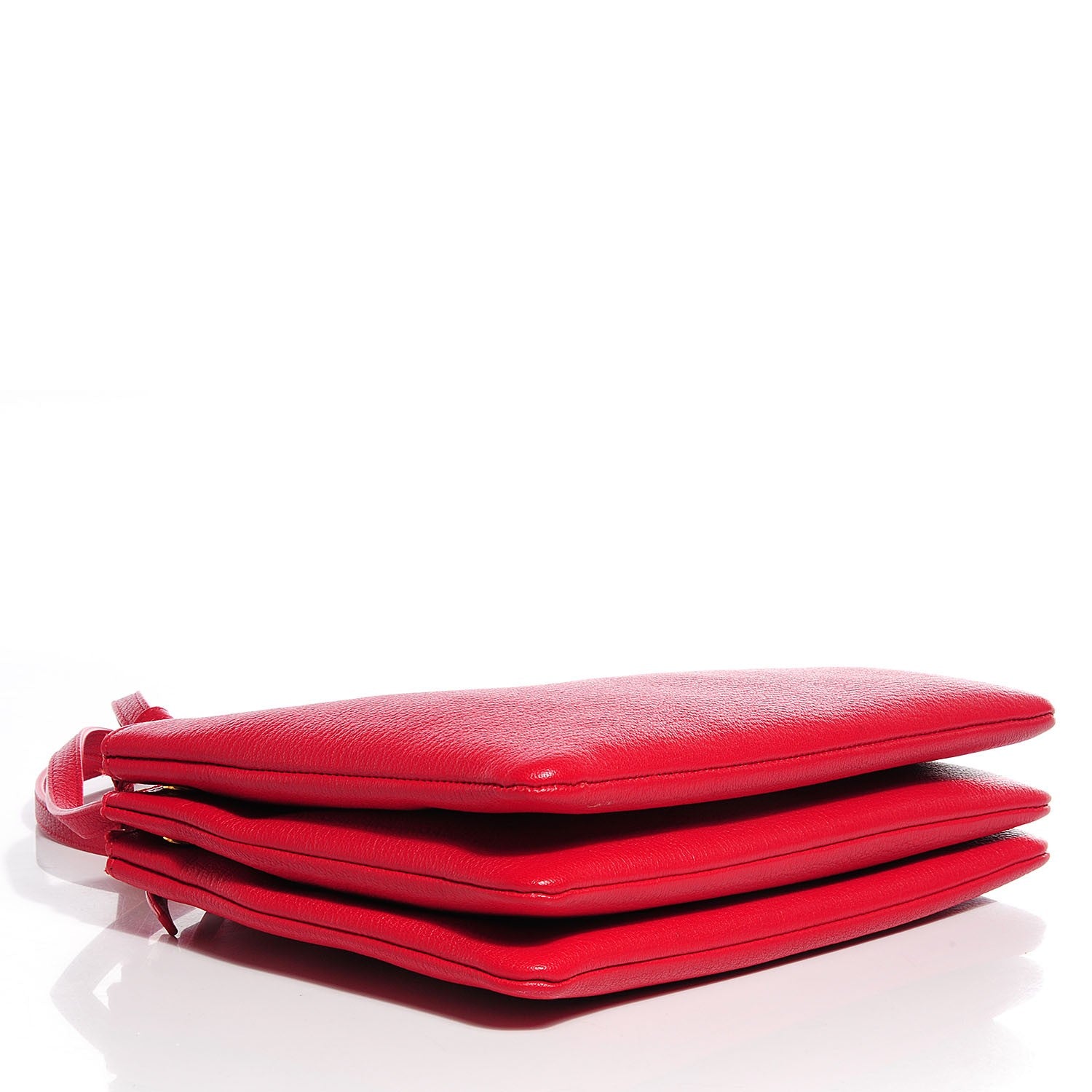 Celine Goatskin Large Trio Crossbody Bag Scarlet 4 of 7
