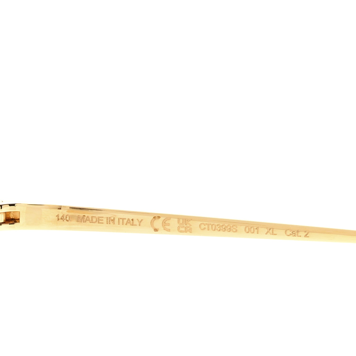 Cartier Panthere De Cartier Cat Eye Sunglasses CT0399S Gold Black 6 of 6