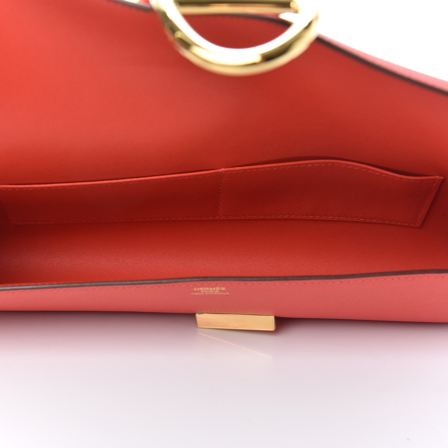Hermes Evercolor Egee Clutch Rouge Tomate 5 of 9