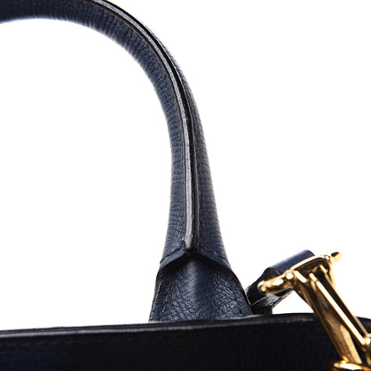 Burberry Grainy Calfskin House Check Small Banner Tote Midnight Blue 13 of 13