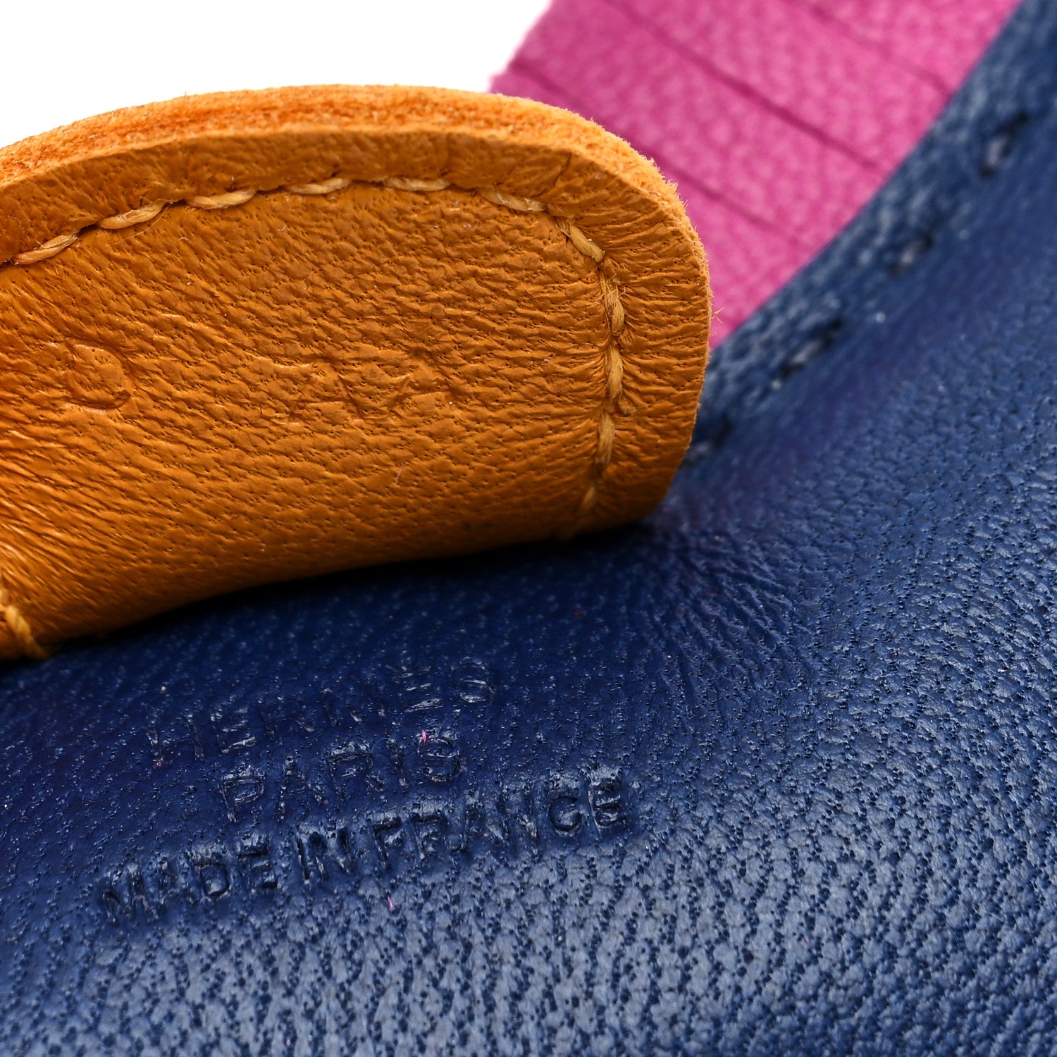 Hermes Milo Lambskin Grigri Rodeo Horse Bag Charm PM Bleu Saphir Rose Pourpre Bouton D'Or 3 of 4