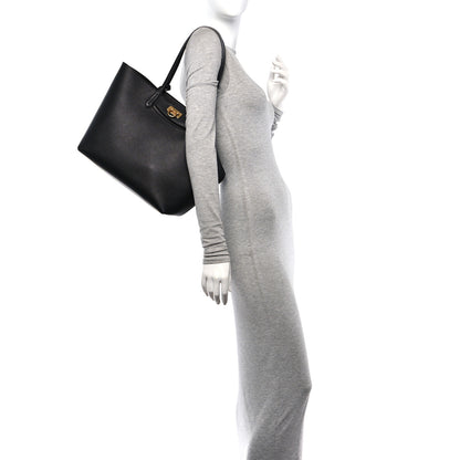 Salvatore Ferragamo Calfskin Travel Tote Black 3 of 12