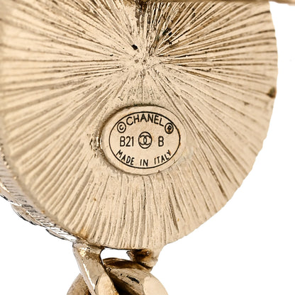 Chanel Crystal Pearl Bow-tiful CC Drop Earrings Gold 4 of 4