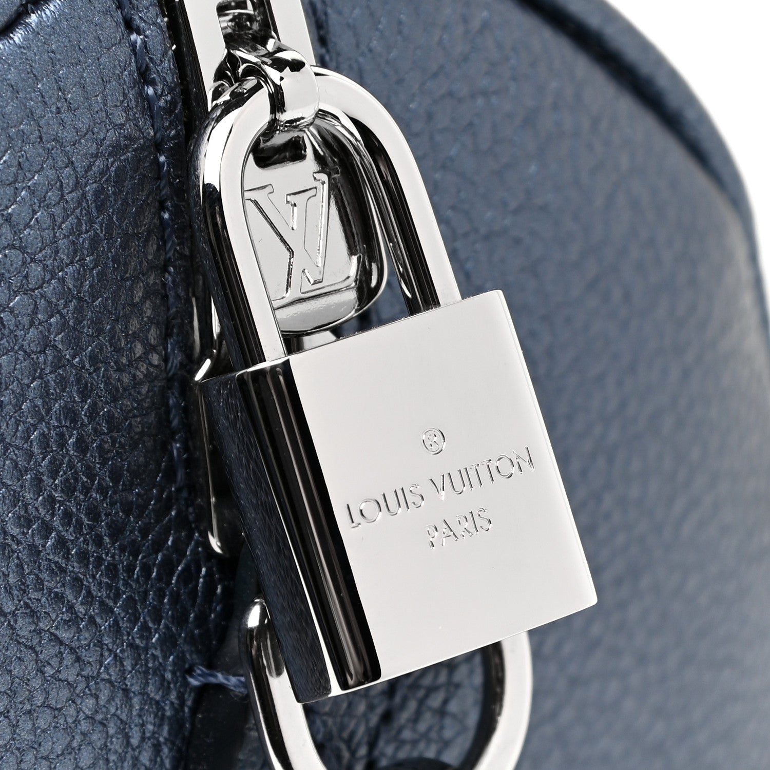 Louis Vuitton Metallic Empreinte Monogram Giant Speedy Bandouliere 20 Navy Nacre 11 of 12