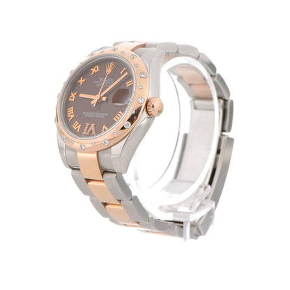 Rolex Stainless Steel 18K Everose Gold Diamond 31mm Oyster Perpetual Datejust Watch Chocolate Roman 178341 5 of 10