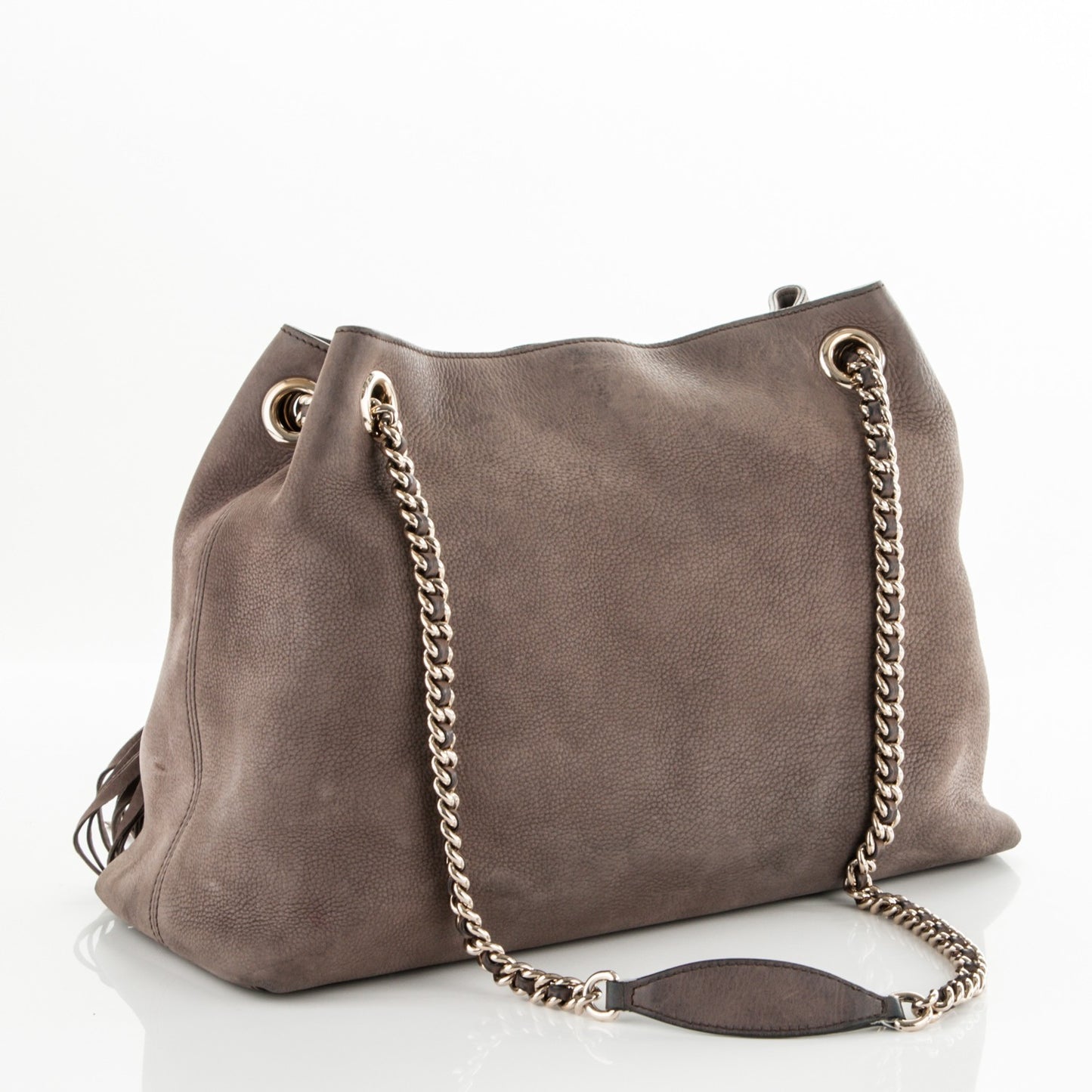 Vitello Range Medium Soho Chain Shoulder Bag Grey Field
