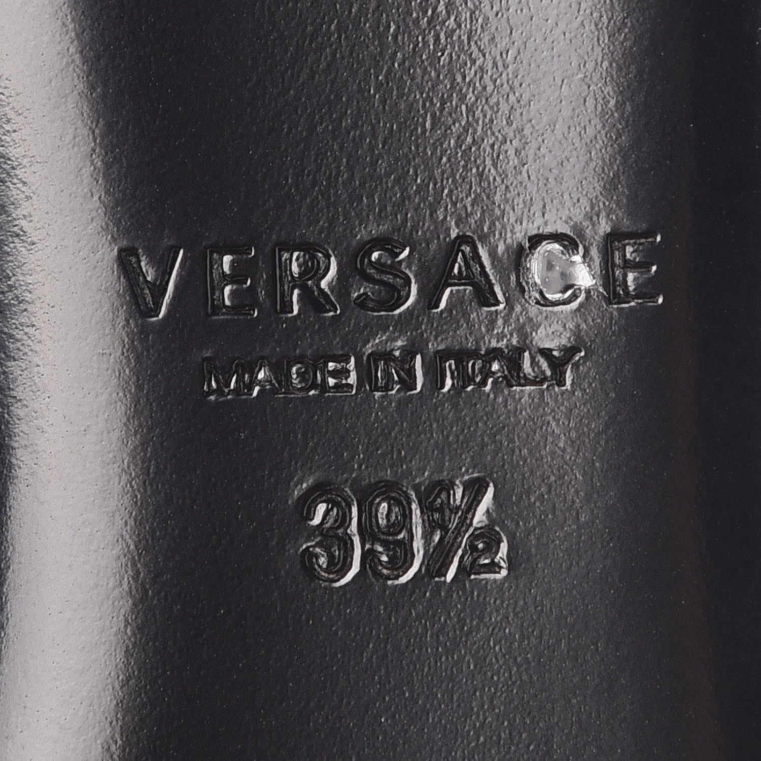 Versace Calfskin Palazzo Ballerina Flats 39.5 Black 8 of 11
