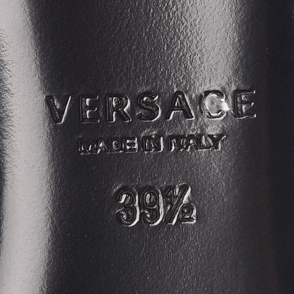 Versace Calfskin Palazzo Ballerina Flats 39.5 Black 8 of 11
