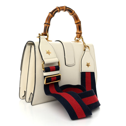 Gucci Calfskin Bamboo Web Medium Dionysus Top Handle Bag White Blue Hibiscus Red 3 of 11