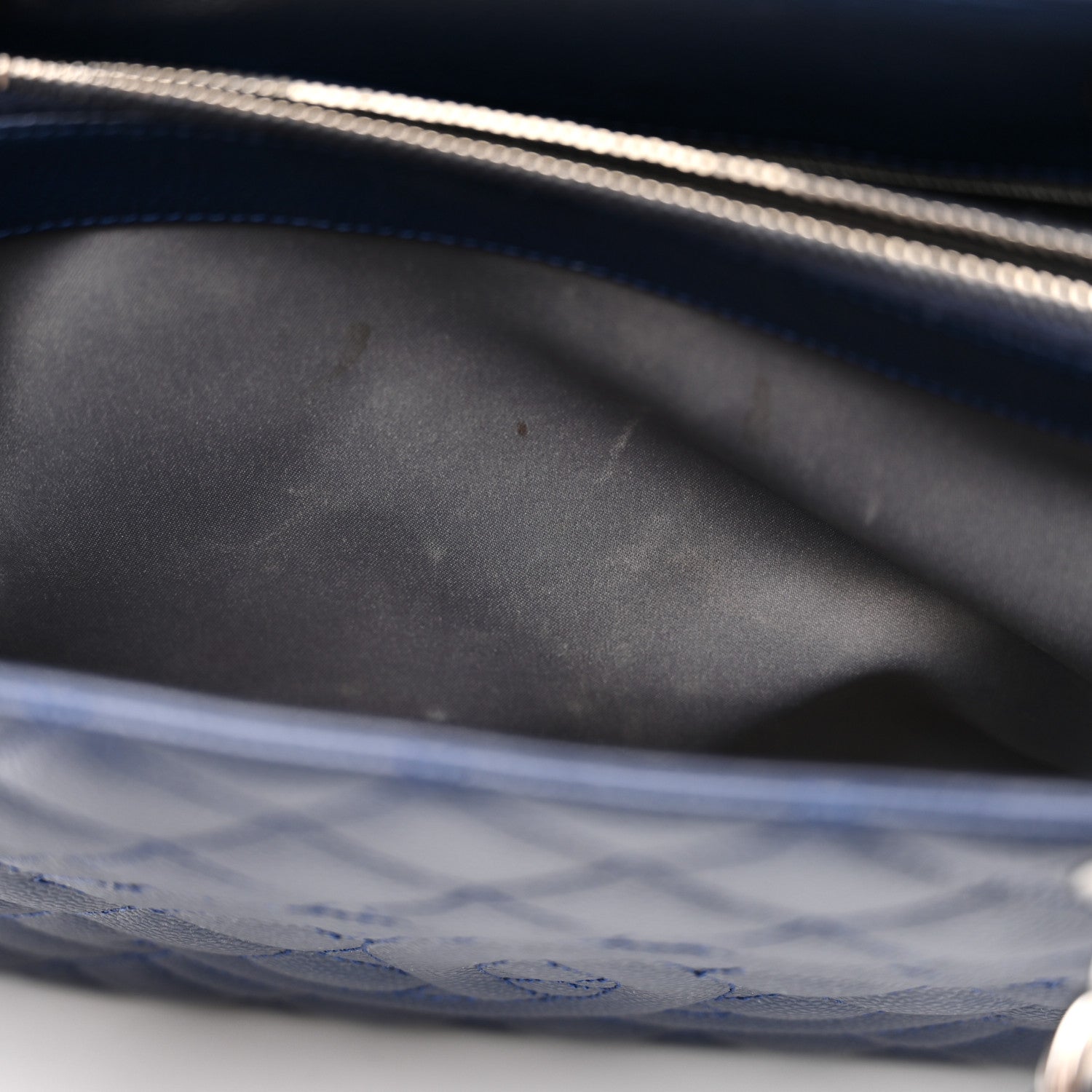 Chanel Caviar Quilted Grand Shopping Tote GST Dark Blue 11 of 13