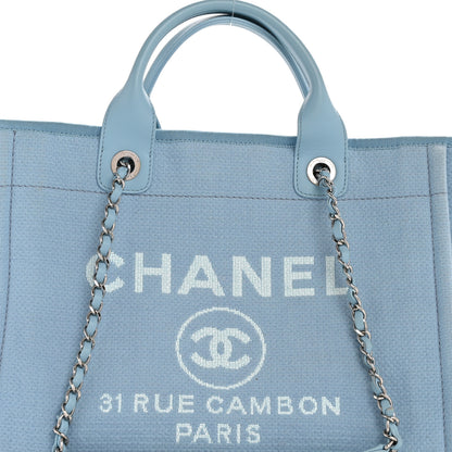 Chanel Mixed Fibers Small Deauville Tote Light Blue 9 of 12